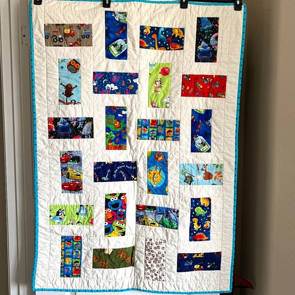 Handmade Reversible Quilt Kid Themed